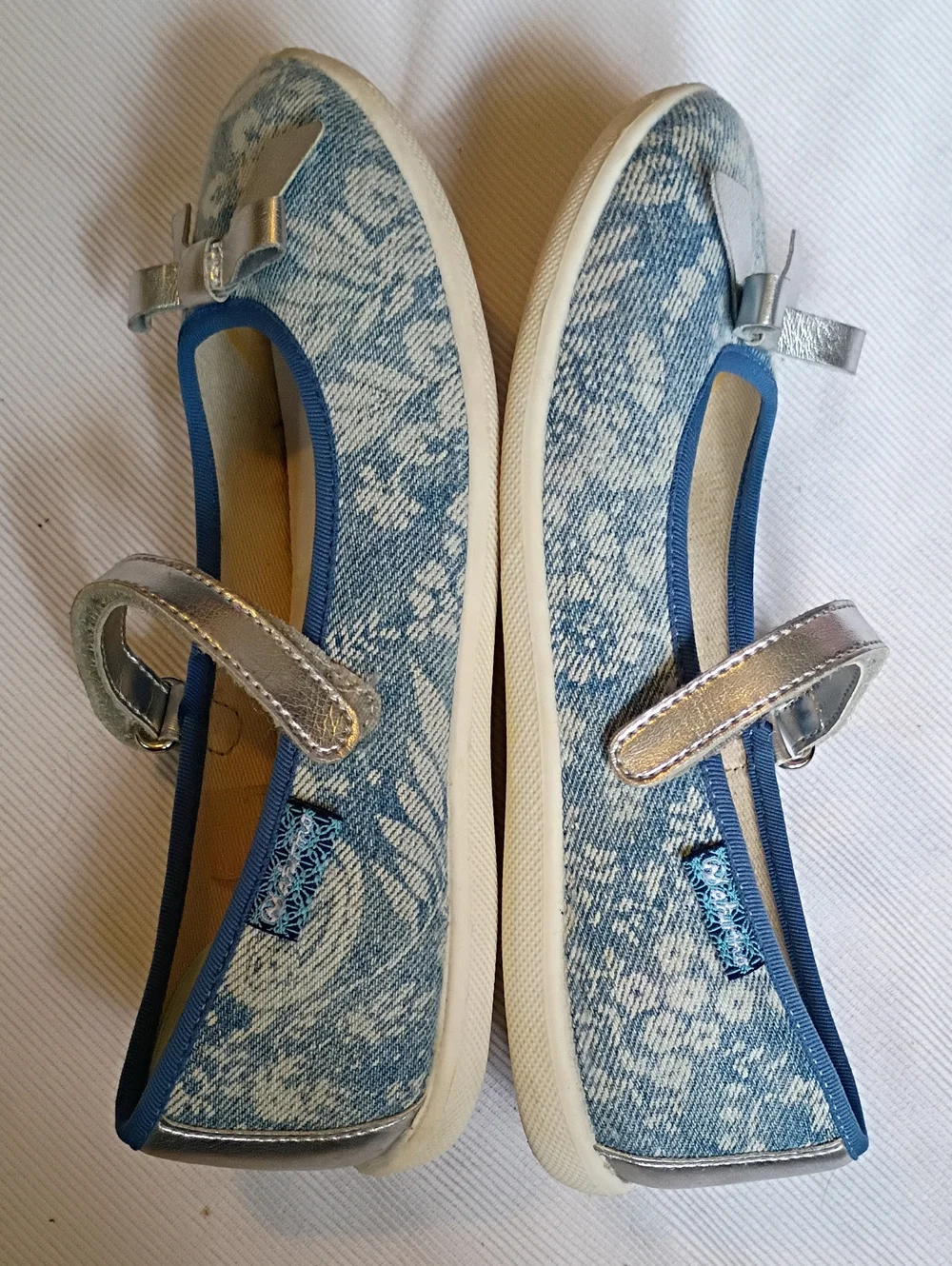 Naturino Girls Blue Denim Mary Jane Shoes EU 33